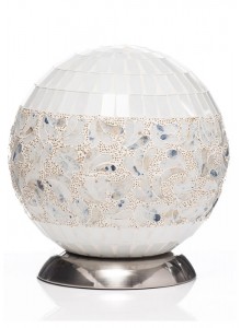 The Grange Collection Mosaic Ball Lamp in Cream 20x20x19cm