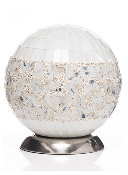 The Grange Collection Mosaic Ball Lamp in Cream 20x20x19cm