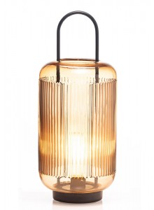 The Grange Collection LED Amber Glass Lamp