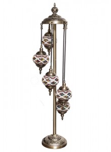 The Grange Collection Mosaic Table 5-Arm Lamp 35x35x115cm