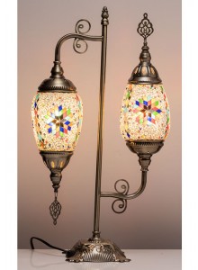The Grange Collection Mosaic Table 2-Arm Lamp 32x11x55cm