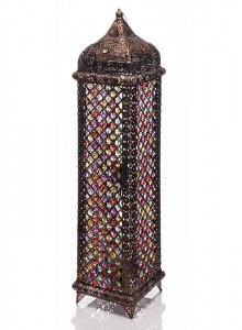 The Grange Collection Bronze Moroccan Floor Lamp (26x26x100cm)