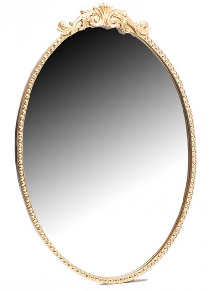 The Grange Collection Gold Antique Oval Wall Mirror 76x50x2cm