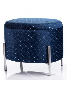 The Grange Collection Blue Luxury Footstool with Storage 45x33x38cm