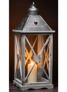 The Grange Collection Wooden Lanterns Set of 2