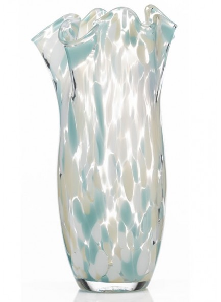 The Grange Collection Confetti Effect Glass Vase 15x30cm