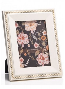 The Grange Collection Ivory & Gold Beaded Frame 5x7in
