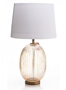 The Grange Collection Amber Glass Table Lamp  33x56cm