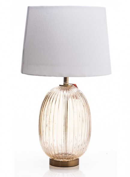 The Grange Collection Amber Glass Table Lamp  33x56cm