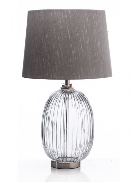 The Grange Collection Smoky Glass Table Lamp  33x56cm