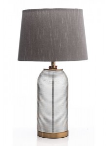 The Grange Collection Amber Glass Table Lamp  33x56cm