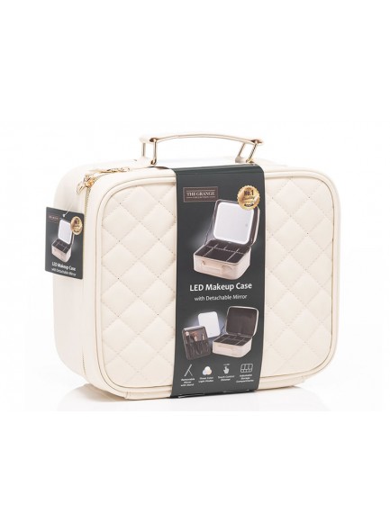 The Grange Collection Hollywood Portable Make-up Travel Case with LED Mirror 26x23x11cm