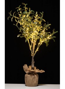 The Grange Collection Light Up Faux Olive Tree with Sackcloth Base