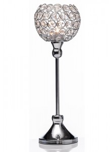 The Grange Collection Crystal Candle Holder 12x12x36cm
