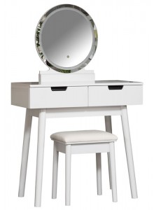 The Grange Collection LED Hollywood Mirror Chloe Dressing Table 133X80X40cm