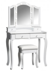 The Grange Collection LED Hollywood Mirror Halsley Dressing Table 141X80X40cm