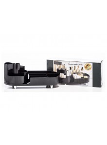 The Grange Collection Glam Cosmetic Organisers in Black 34.5x14.7x14.3cm