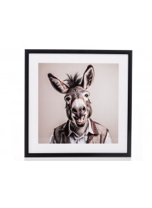 Stonewall Gallery Framed Picture Donkey 50x50cm