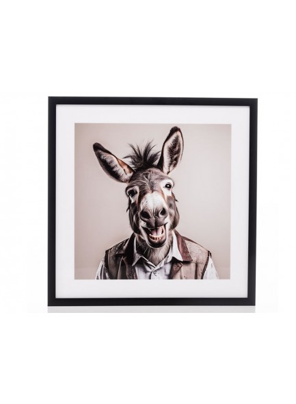 Stonewall Gallery Framed Picture Donkey 50x50cm