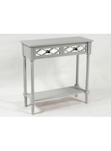 The Grange Collection 2-Drawer Wooden Console Table with Mirror Effect