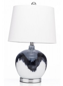 The Grange Collection Ceramic Two-Tone Lamp Navy 55x28x33x24cm