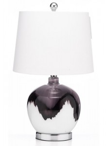 The Grange Collection Ceramic Two-Tone Lamp Purple 55x28x33x24cm