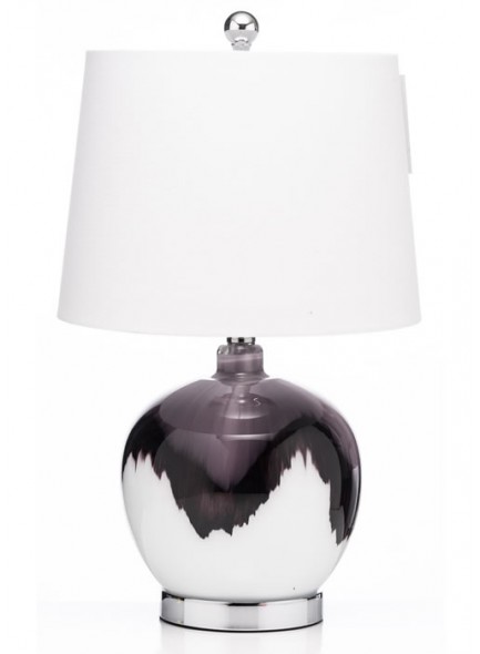 The Grange Collection Ceramic Two-Tone Lamp Purple 55x28x33x24cm