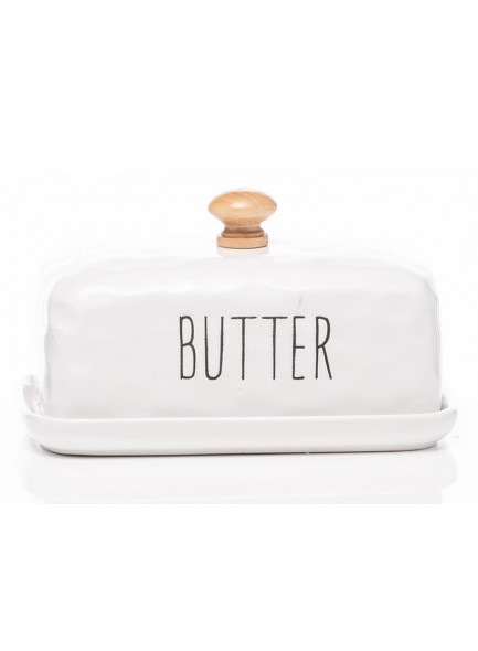 The Grange Collection Ceramic Butter Holder 17.5x13x9.5cm