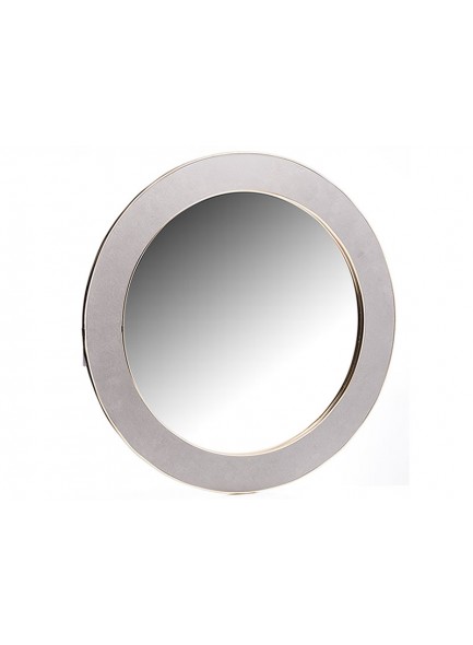 The Grange Collection Grey Flannelette Round Wall Mirror 70cm 