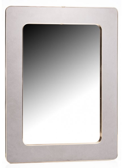 The Grange Collection Grey Flannelette Rectangular Wall Mirror 60x80x1.6cm 