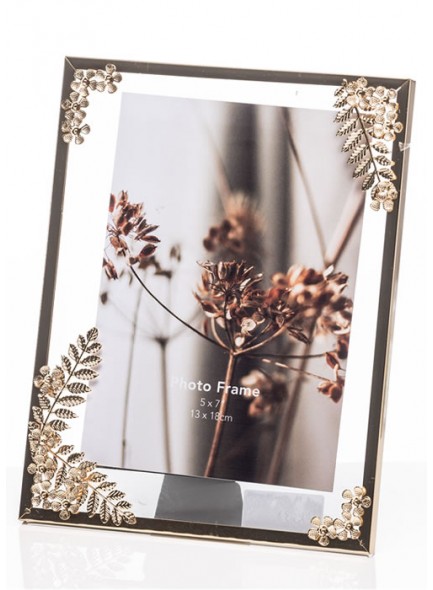 The Grange Collection Gold Flowered Photo Frame 5x7in