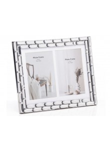 The Grange Collection Circle Bamboo Double Photo Frame 4x6in