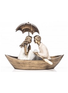 The Grange Collection Rainy Day Couple in Boat 13cm