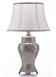 The Grange Collection Ivory Crackle Lamp