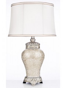 The Grange Collection Ivory Crackle Lamp