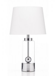 The Grange Collection Silver & Glass Lamp 28x48cm