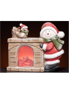 The Grange Collection Snowman with LED Fireplace 35x10.5x30cm