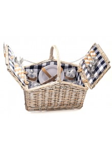 The Grange Collection Willow Picnic Basket for 4