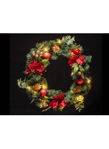 The Grange Collection LED 20-Light Christmas Wreath 50cm