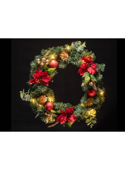 The Grange Collection LED 20-Light Christmas Wreath 50cm