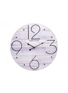The Grange Collection 58cm MDF Wall Clock Wooden effect with large numbers