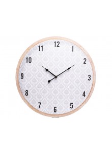 The Grange Collection 58cm MDF Wall Clock Wooden effect with white design