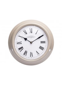 The Grange Collection 30cm Iron Wall Clock with PVC Face Grey