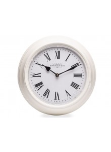 The Grange Collection 30cm  Iron Wall Clock with PVC Face White