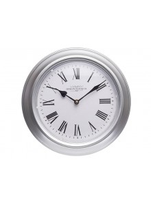 The Grange Collection 30cm  Iron Wall Clock with PVC Face Silver