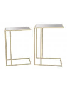 The Grange Collection Oblong Mirror Tables, Set 2
