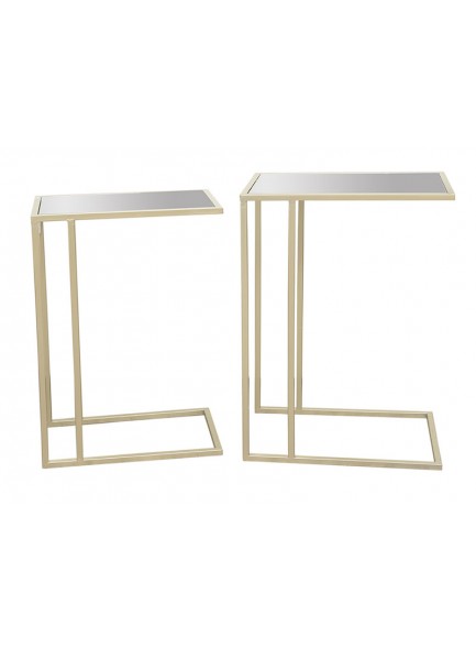 The Grange Collection Oblong Mirror Tables, Set 2