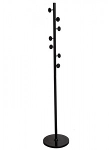 The Grange Collection Coat Stand in Black with Marble Effect Base 180cm