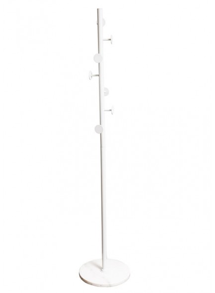 The Grange Collection Coat Stand in White with Marble Effect Base 180cm