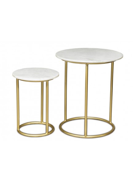 ARTMODA Set of 2 Tables with Marble Top